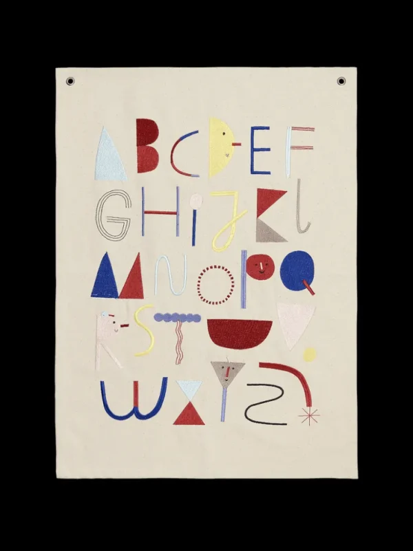 Accessories<ferm LIVING Alphabet Fabric Poster - Off-White