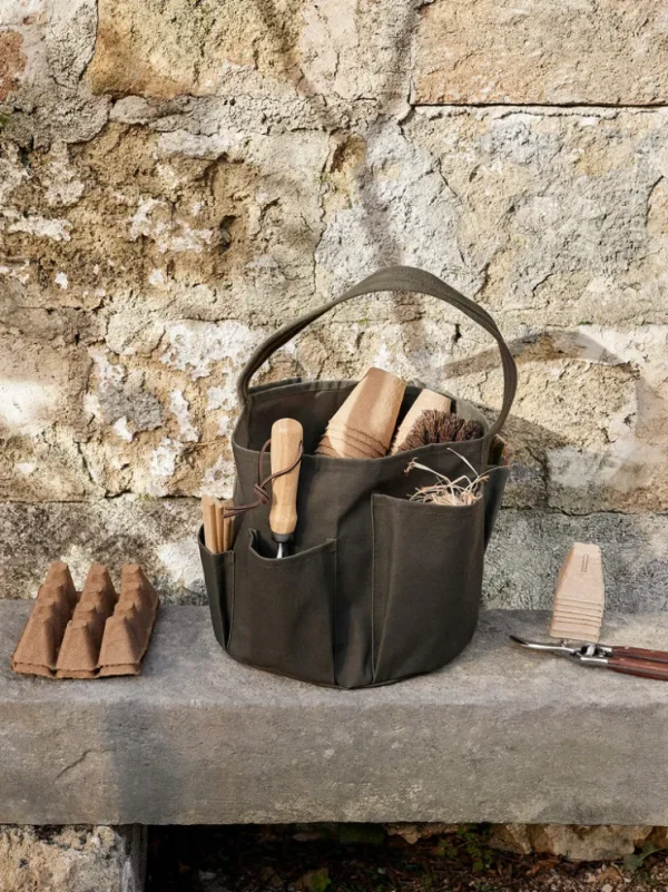 Outdoor Textiles | Outdoor Accessories<ferm LIVING Bark Garden Bucket Bag - Olive