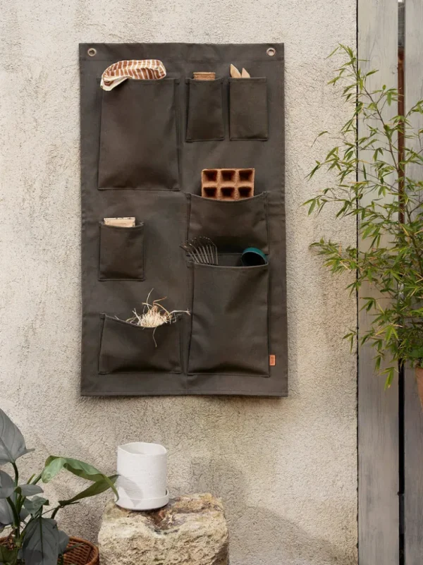 Outdoor Textiles | Outdoor Accessories<ferm LIVING Bark Garden Wall Storage - Olive