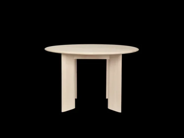 Tables<ferm LIVING Bevel Table - Round Ø117 - White Oiled Beech