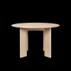 Tables<ferm LIVING Bevel Table - Round Ø117 - White Oiled Oak