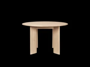 Tables<ferm LIVING Bevel Table - Round Ø117 - White Oiled Oak