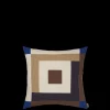 Cushions<ferm LIVING Border Patchwork Cushion - /Bright Blue Carob Brown