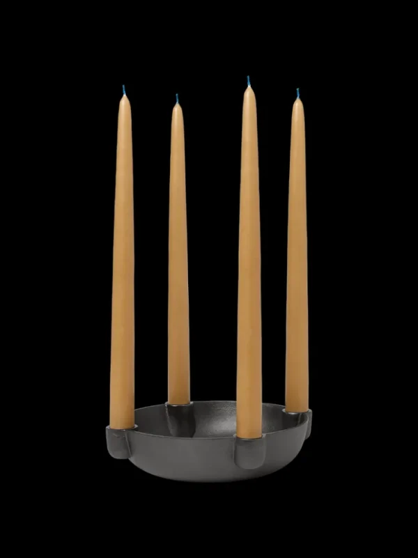 Candleholders<ferm LIVING Bowl Candle Holder - Medium - ened Aluminium Black