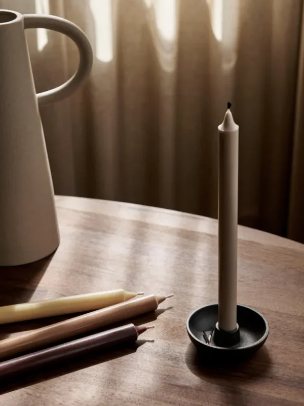 Candleholders<ferm LIVING Bowl Candle Holder - Single - ened Aluminium Black