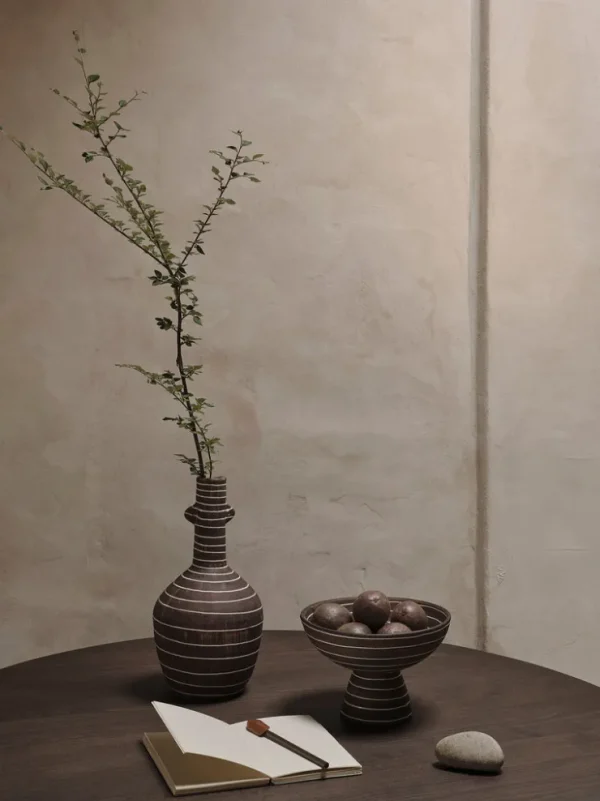 Vases<ferm LIVING Brura Vase - Coffee/White Brown