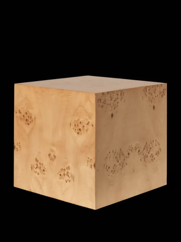 Tables<ferm LIVING Burl Cube Side Table - Natural