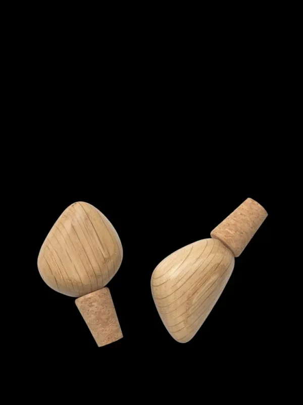 Kitchen Tools And Utensils<ferm LIVING Cairn Wine Stoppers - Set of 2 - Oak