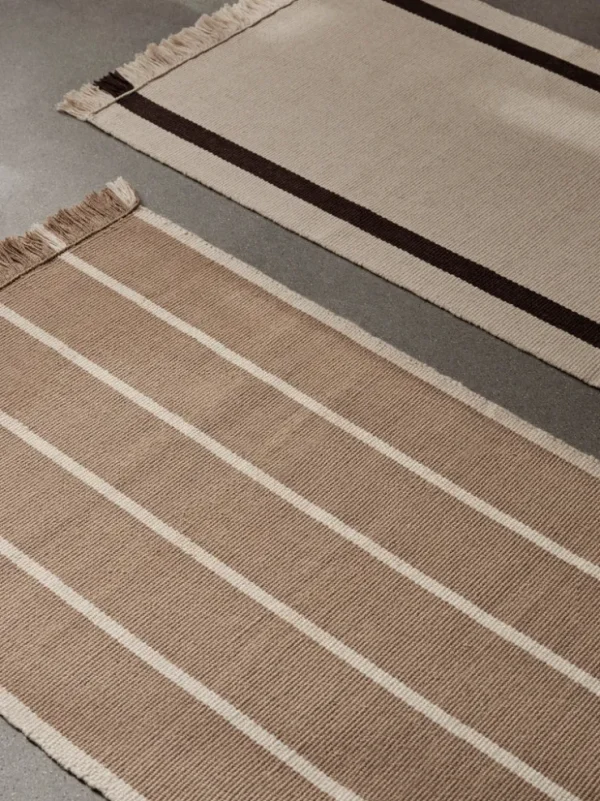 Mats And Runners<ferm LIVING Calm Kelim Runner - /Off-White Dark Sand