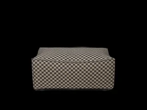 Catena | Lounge Chairs And Poufs<ferm LIVING Catena Pouf Rectangular L501 Check - Sand/Black - US Sand/Black