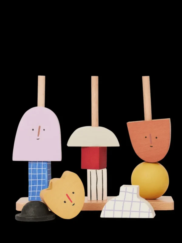 Toys<ferm LIVING Character Stacking Blocks Multi