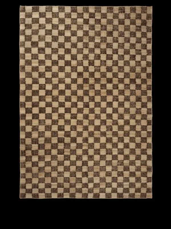 Rectangular Rugs<ferm LIVING Check Wool Jute Rug - /Natural - 140 x 200 cm Coffee