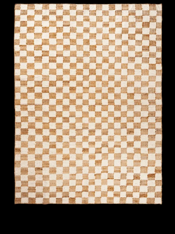 Rectangular Rugs<ferm LIVING Check Wool Jute Rug - /Natural - 200 x 300 cm Off-White