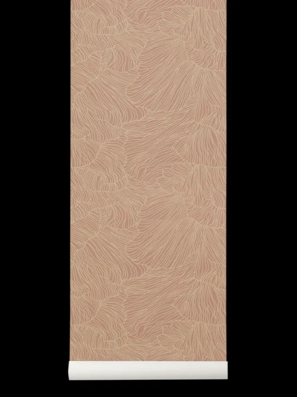 Wallpaper<ferm LIVING Coral Wallpaper - /Beige Dusty Rose