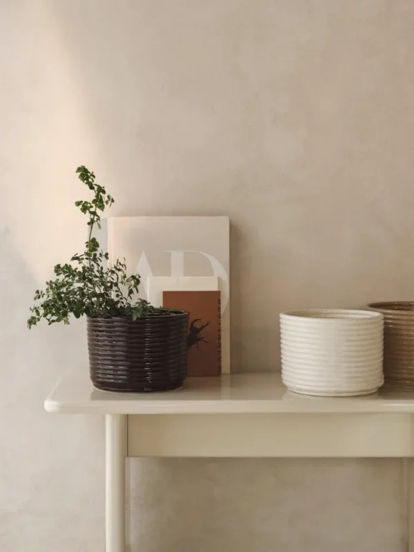 Plant Pots<ferm LIVING Corduroy Pot - Carob Brown