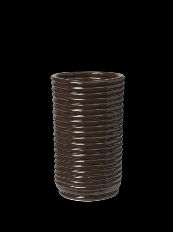 Vases<ferm LIVING Corduroy Vase - Carob Brown