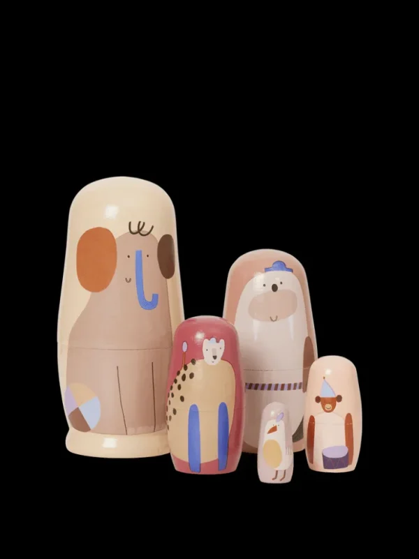 Toys<ferm LIVING Critter Nesting Dolls Multi