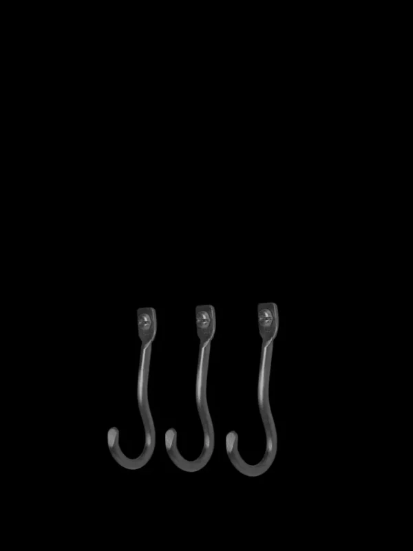 Hooks And Holders<ferm LIVING Curvature Hooks - Set of 3 - Black Brass