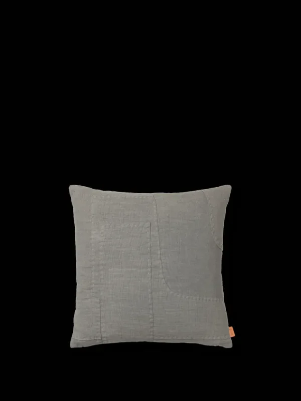 Cushions<ferm LIVING Darn Cushion - Blue Grey