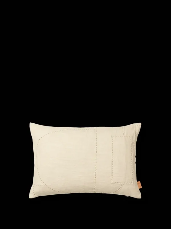 Cushions<ferm LIVING Darn Cushion - Rectangular - Natural