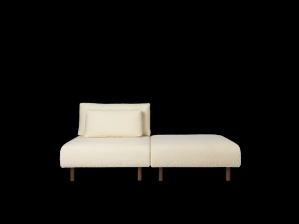 Dase | Lounge Chairs And Poufs<ferm LIVING Dase Ottoman Nordic Bouclé - - US Off-White