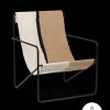 Outdoor Seating | Chairs And Benches<ferm LIVING Desert Lounge Chair - Black/Soil Light Beige