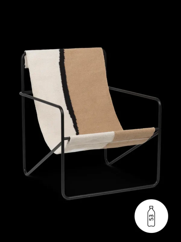 Outdoor Seating | Chairs And Benches<ferm LIVING Desert Lounge Chair - Black/Soil Light Beige