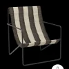 Outdoor Seating | Chairs And Benches<ferm LIVING Desert Lounge Chair - Black/Off-white/ Chocolate