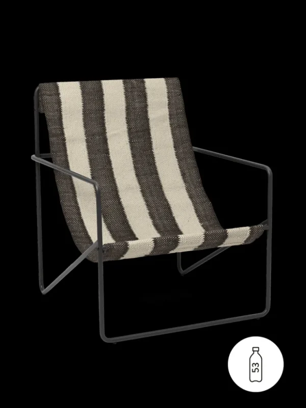 Outdoor Seating | Chairs And Benches<ferm LIVING Desert Lounge Chair - Black/Off-white/ Chocolate