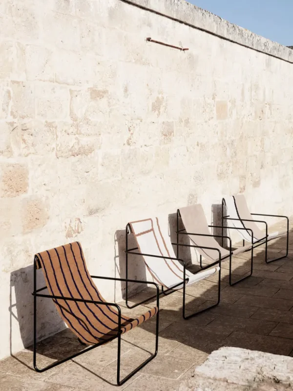 Outdoor Seating | Chairs And Benches<ferm LIVING Desert Lounge Chair - Black/Soil Light Beige