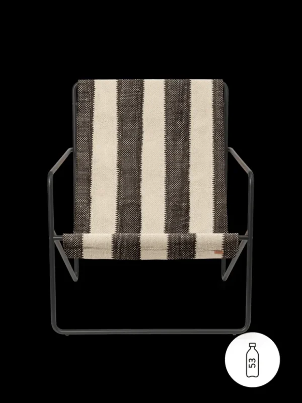 Outdoor Seating | Chairs And Benches<ferm LIVING Desert Lounge Chair - Black/Off-white/ Chocolate