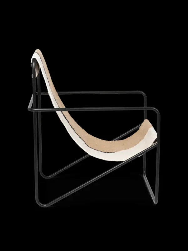 Outdoor Seating | Chairs And Benches<ferm LIVING Desert Lounge Chair - Black/Soil Light Beige