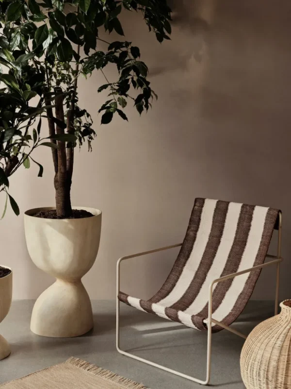 Outdoor Seating | Chairs And Benches<ferm LIVING Desert Lounge Chair - Cashmere/Off-white/ Chocolate