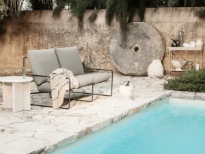 Outdoor Seating | Outdoor Furniture<ferm LIVING Desert 2-seater - Dolce - Black/ Dark Sand