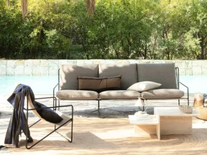 Outdoor Seating | Outdoor Furniture<ferm LIVING Desert 3-seater - Dolce - Black/ Dark Sand