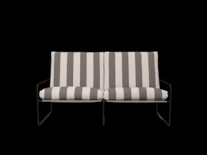 Outdoor Seating | Outdoor Furniture<ferm LIVING Desert 2-seater - Stripe - Black/ Chocolate