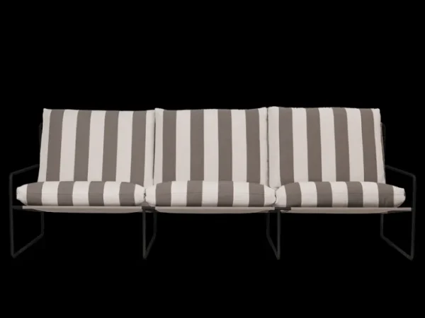 Outdoor Seating | Outdoor Furniture<ferm LIVING Desert 3-seater - Stripe - Black/ Chocolate