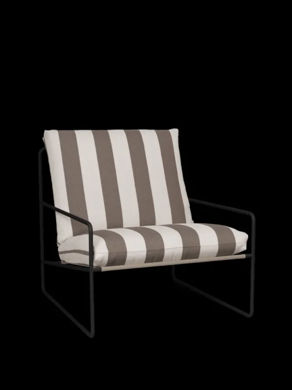 Outdoor Seating | Outdoor Furniture<ferm LIVING Desert 1-seater - Stripe - Black/ Chocolate