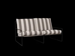 Outdoor Seating | Outdoor Furniture<ferm LIVING Desert 2-seater - Stripe - Black/ Chocolate