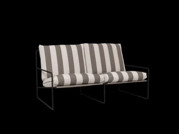 Outdoor Seating | Outdoor Furniture<ferm LIVING Desert 2-seater - Stripe - Black/ Chocolate