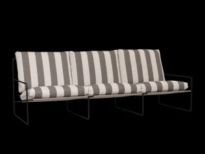 Outdoor Seating | Outdoor Furniture<ferm LIVING Desert 3-seater - Stripe - Black/ Chocolate