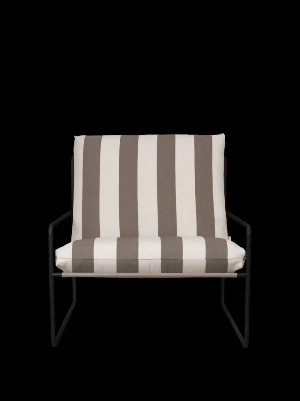 Outdoor Seating | Outdoor Furniture<ferm LIVING Desert 1-seater - Stripe - Black/ Chocolate