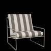 Outdoor Seating | Outdoor Furniture<ferm LIVING Desert 1-seater - Stripe - Cashmere/ Chocolate