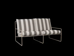 Outdoor Seating | Outdoor Furniture<ferm LIVING Desert 2-seater - Stripe - Cashmere/ Chocolate