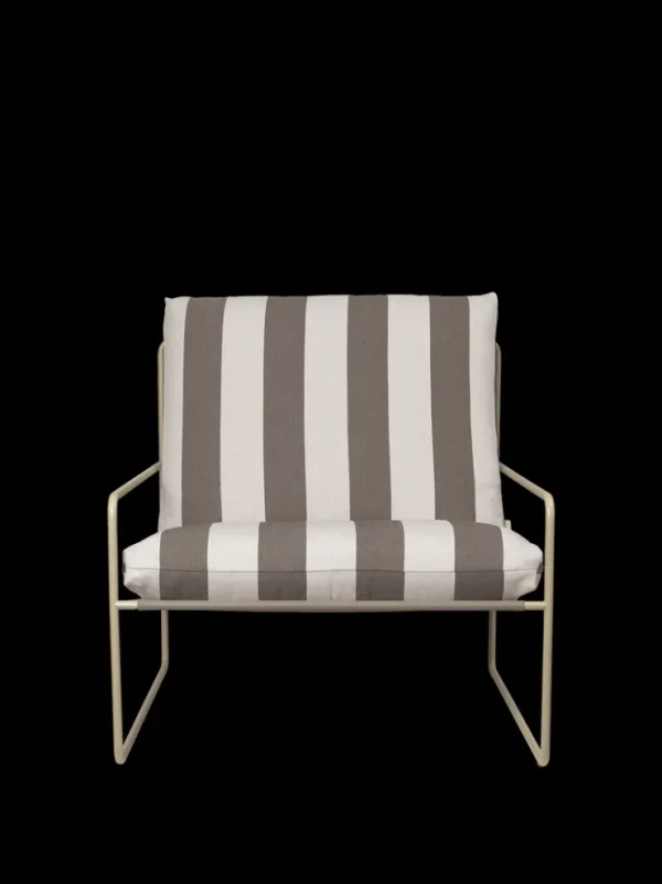 Outdoor Seating | Outdoor Furniture<ferm LIVING Desert 1-seater - Stripe - Cashmere/ Chocolate