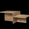 Tables<ferm LIVING Distinct Coffee Table - Travertine Dark Brown