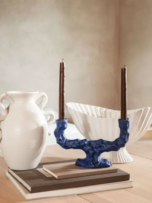 Candleholders<ferm LIVING Dito Candle Holder - Double - Bright Blue