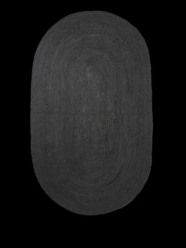 Round Rugs<ferm LIVING Eternal Oval Jute Rug - - 140 x 240 cm Black