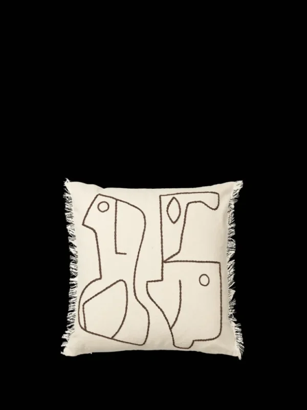 Cushions<ferm LIVING Figure Cushion - /Coffee Off-White