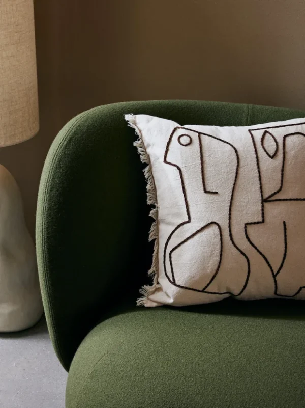 Cushions<ferm LIVING Figure Cushion - /Coffee Off-White